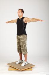 Whole Body Man T poses Sports Athletic Studio photo references